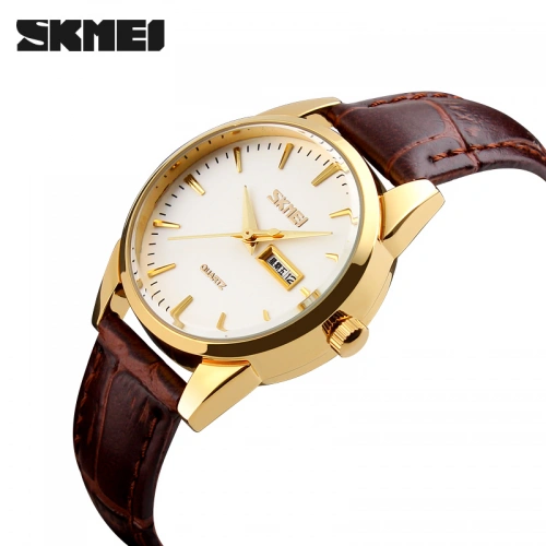 Часы Skmei 9073 Gold-White lady-0