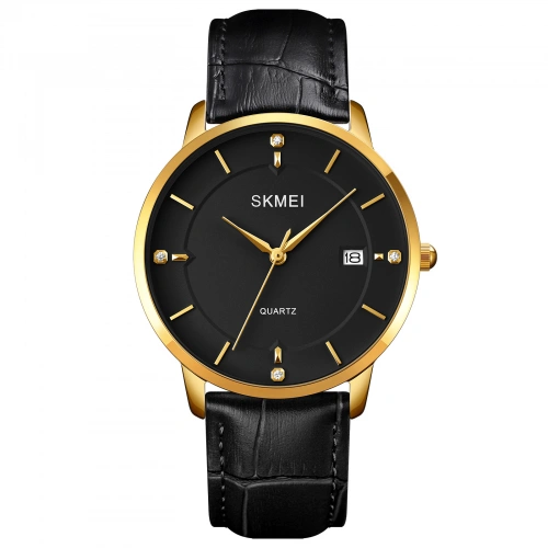 Skmei 1801LGDBK Gold-Black Leather