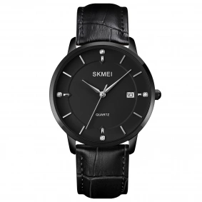 Skmei 1801LBKBK Black-Black Leather