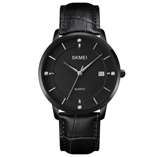 Skmei 1801 Black-Black Leather