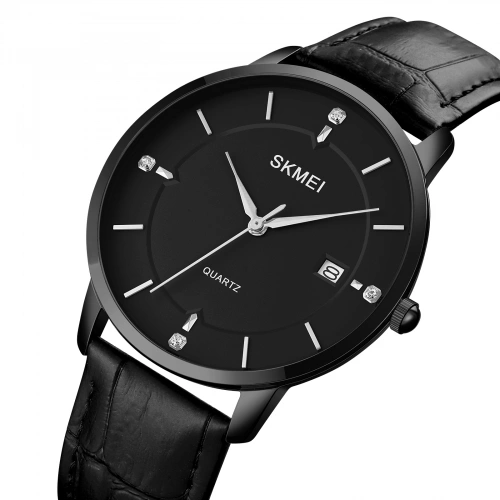 Часы Skmei 1801 Black-Black Leather-0