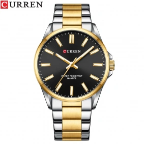 Curren 9090 Silver-Gold-Black