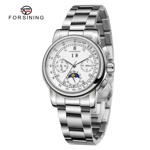 Годинник Forsining 6918 Silver-White
