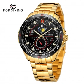 Forsining 8238 Gold-Black Steel