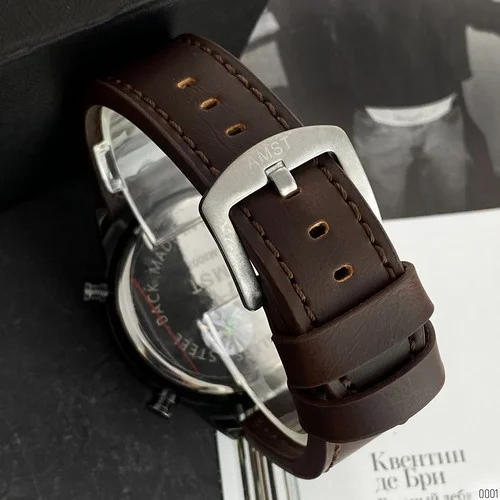 large Годинник AMST 3003A Black-Brown Wristband 8