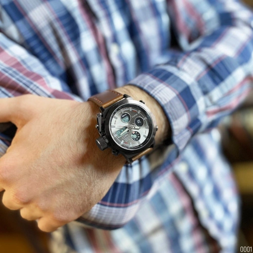 Годинник AMST 3003A Black-Brown Wristband-1