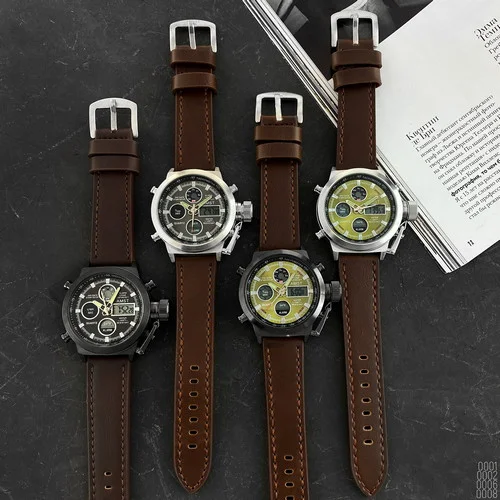 Годинник AMST 3003A Black-Brown Wristband-6