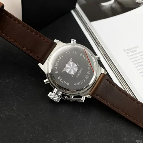 Годинник AMST 3003A Silver-Black-Brown Wristband-1